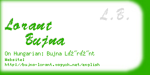 lorant bujna business card